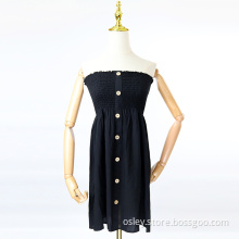 vintage off shoulder high waist dress